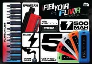 SYOKBAR | KOHS K3000 3000 PUFFS DISPOSABLE POD V1